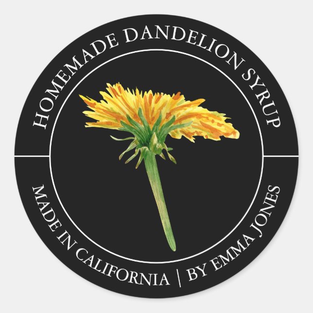 Dandelion Modern label (Front)