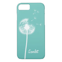 Dandelion Monogram Turquoise iPhone 7 Case