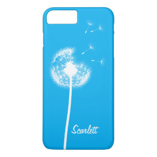Dandelion Monogrammed Bright Blue iPhone 7 Plus Case-Mate iPhone Case