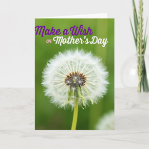 Dandelion Mothers Day Wish Card