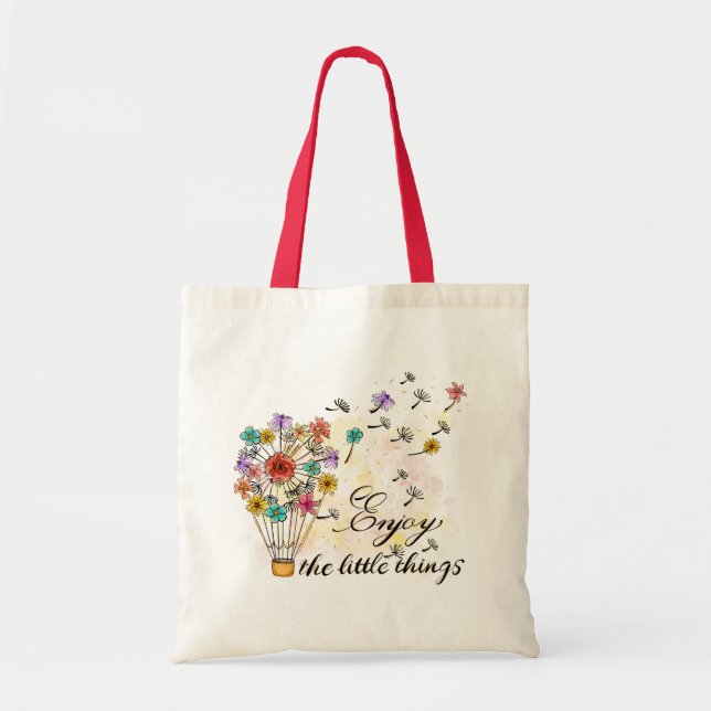  Dandelion Motivational Quote Tote Bag (Front)