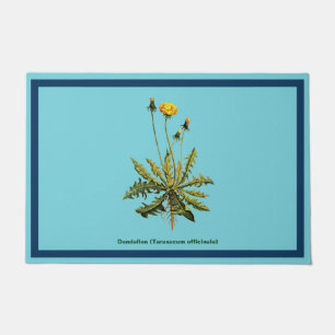 Dandelion On Blue Doormat