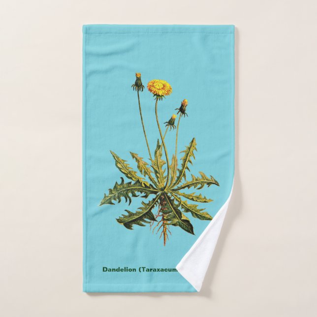 Dandelion On Blue Hand Towel (Hand Towel)