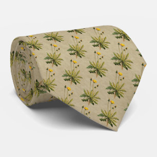 Dandelion On Old Paper Tie