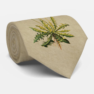 Dandelion On Old Paper Tie