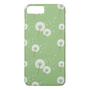 Dandelion Pattern on Green Background Case-Mate iPhone Case