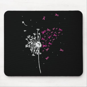Dandelion Pink Ribbon Cool Breast Cancer Awareness Mouse Pad