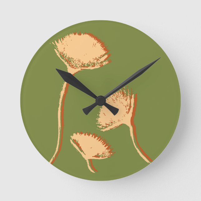 Dandelion Pop Round Clock (Front)