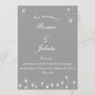 Dandelion pre-wedding invitation