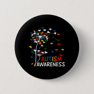 Dandelion Puzzle Piece Cool Autism Awareness Gift 6 Cm Round Badge