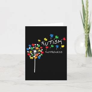 Dandelion Puzzle Piece Cool Autism Awareness Gift Card