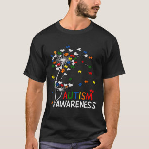 Dandelion Puzzle Piece Cool Autism Awareness Gift T-Shirt