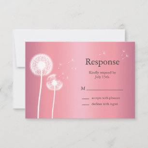 Dandelion RSVP in Rose Gold and Grey