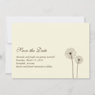 dandelion save the date invitation