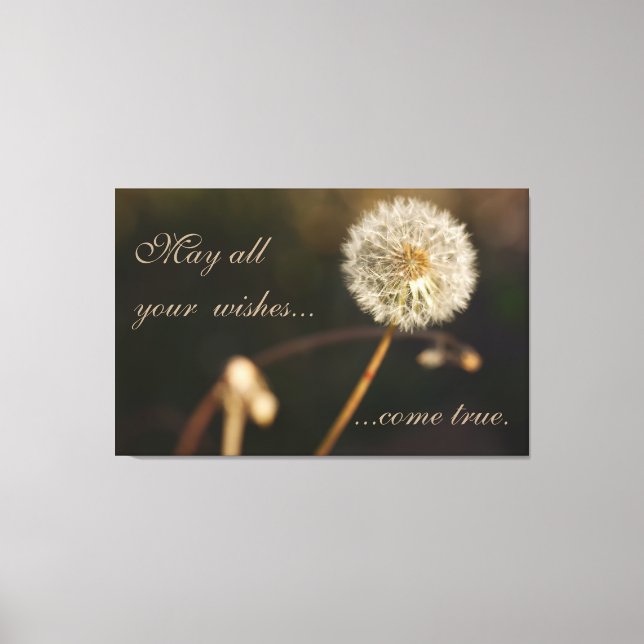 Dandelion Seed Head in Brown Tones Canvas Print (Front)