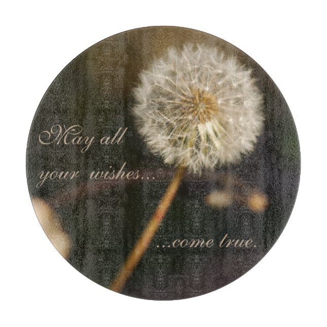 Dandelion Seed Head in Brown Tones  Cutting Board (Front)