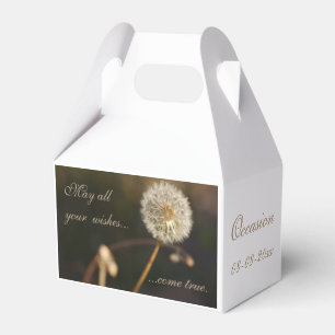 Dandelion Seed Head in Brown Tones Favour Box