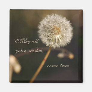 Dandelion Seed Head in Brown Tones Magnet