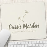 Dandelion Seed Rustic Botanical Business Logo Mouse Pad<br><div class="desc">Dandelion Seed Rustic Botanical Business Logo Mouse Pad. This elegant modern script trendy business design features a botanical floral pair of dandelion seeds. Perfect for any professional business.</div>