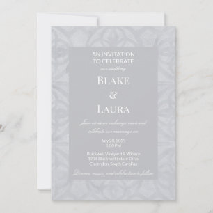 Dandelion Seed Winter Charcoal Custom Invitation