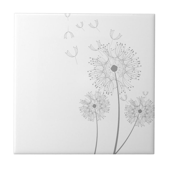 Dandelion Seeds Blowing Tile (Front)