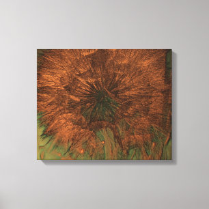 Dandelion Seeds in Coppertone - Digitally Enhanced Canvas Print