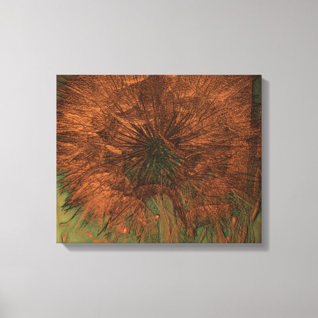 Dandelion Seeds in Coppertone - Digitally Enhanced Canvas Print (Front)