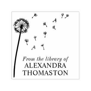 Dandelion Seeds in the Wind #2 Library Book Name Self-inking Stamp