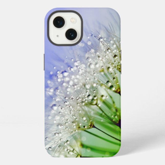 Dandelion Seeds with Dew Droplets iPhone Case (Back)