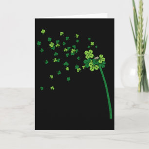 Dandelion Shamrock Clover Leaf St. Patrick Irish R Card