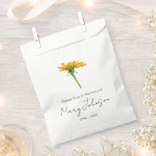 Dandelion Simple Seed packet Funeral Favour Bags