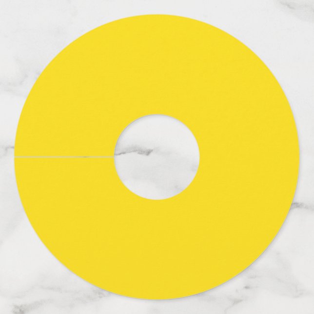 Dandelion (solid colour)  wine glass tag (Front)