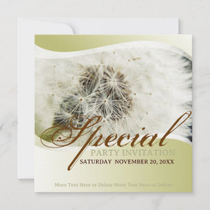Dandelion Special Party Invitation