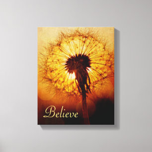 Dandelion Sunset Canvas Print