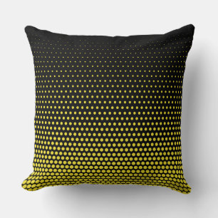 Dandelion Techno Dots Modern Black Cushion
