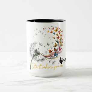 Dandelion to Butterfly Design  Mug
