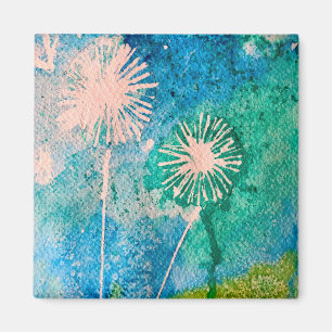 Dandelion watercolor original art magnet