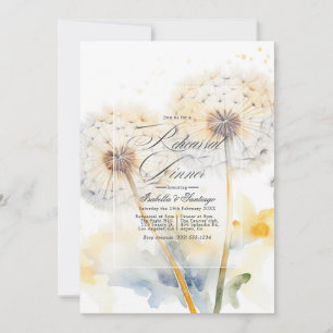 Dandelion Wedding Rehearsal Dinner QR Code Invitation