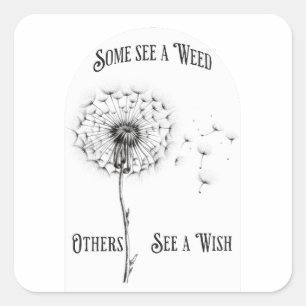 Dandelion Wish Square Sticker