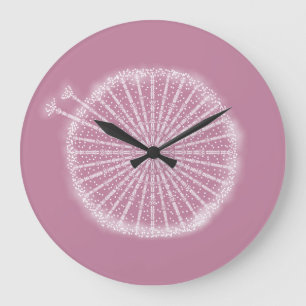 Dandelion Wishes  Large Clock