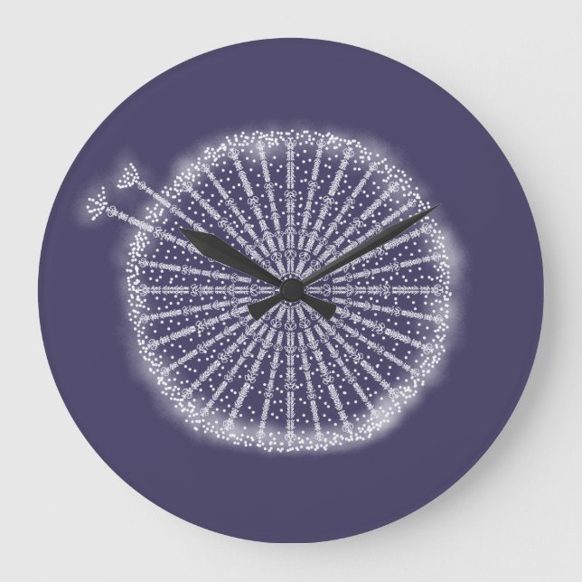 Dandelion Wishes  Large Clock (Front)