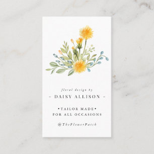 Dandelion Wishes Spring Wildflower Business Card