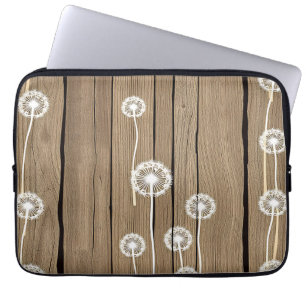 Dandelion Wood Rustic Pattern Laptop Sleeve