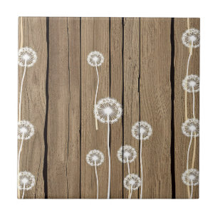 Dandelion Wood Rustic Pattern Tile