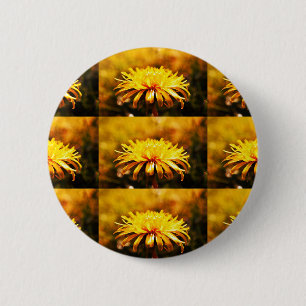 Dandelion Yellow Blossoms Flowers Vines Spring 6 Cm Round Badge