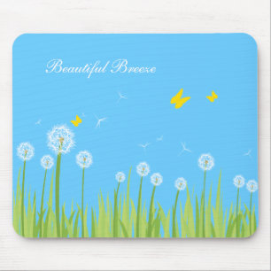 dandelions, Beautiful Breeze Mouse Pad