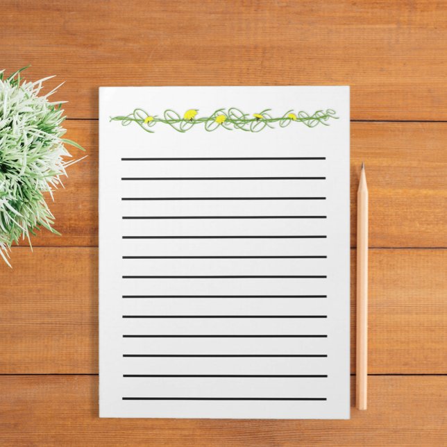 Dandelions Dark Lined Notepad (Creator Uploaded)