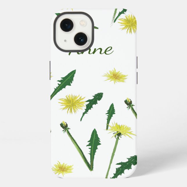 Dandelions Garden Pattern iPhone Case (Back)