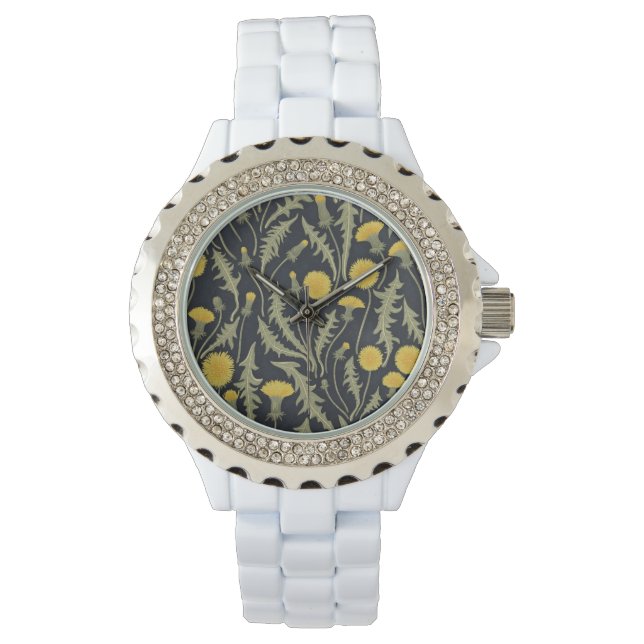 Dandelions, green, yellow and black watch (Front)