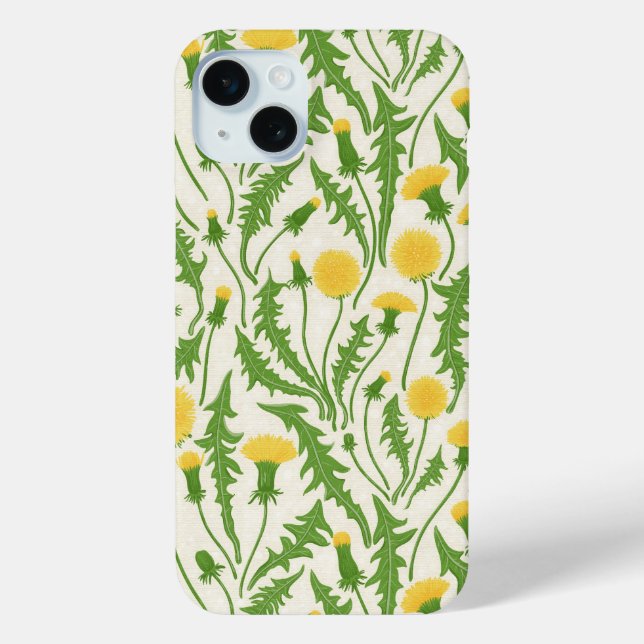 Dandelions, green, yellow and white Case-Mate iPhone case (Back)